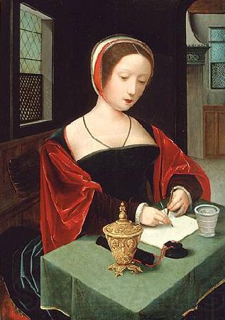 unknow artist Saint Mary Magdalene at her writing desk